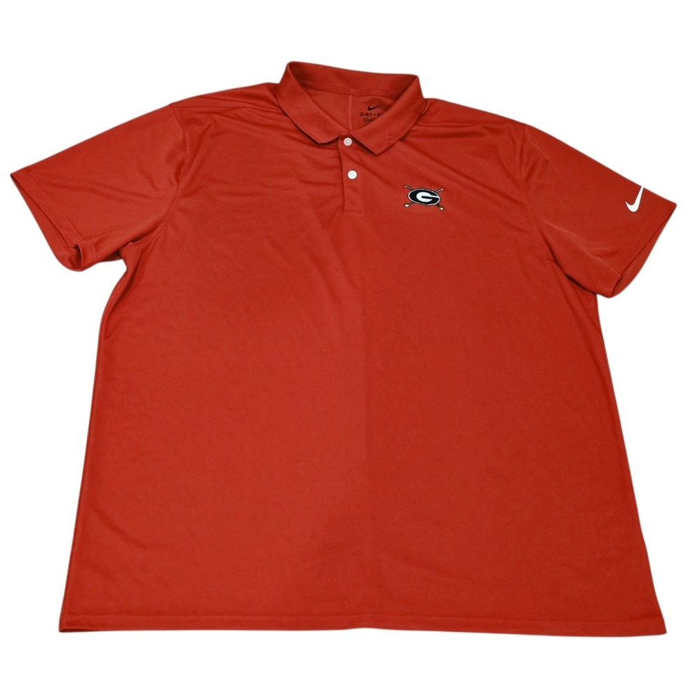 Nike Georgia Bulldogs Golf Polo Shirt Mens XL Red Dri-FIT UGA NCAA Golf